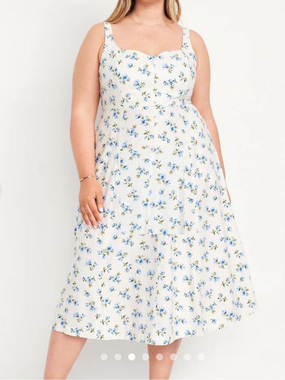 PLUS SIZE FLORAL MIDI DRESS